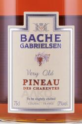 Пино де Шарант Bache-Gabrielsen Pineau des Charentes Very Old 0.75 л этикетка
