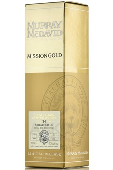 Murray McDavid Mission Gold Strathclyde 34 Years Old - виски зерновой Мюррей МакДэвид Мишн Голд Стратклайд 34 года 0.7 л в п/у