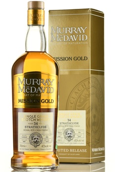 Murray McDavid Mission Gold Strathclyde 34 Years Old - виски зерновой Мюррей МакДэвид Мишн Голд Стратклайд 34 года 0.7 л в п/у