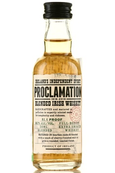 Proclamation Blended Irish Whiskey - виски Прокламэйшн 0.05 л