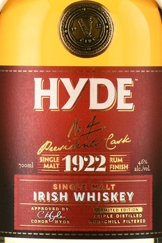 Hyde №4 Rum Finish - виски Хайд №4 Ром Финиш 0.7 л