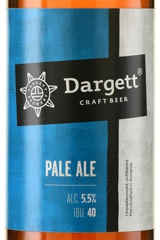 Dargett Pale Ale - пиво Даргетт Пэйл Эль 0.33 л светлое нефильтрованное