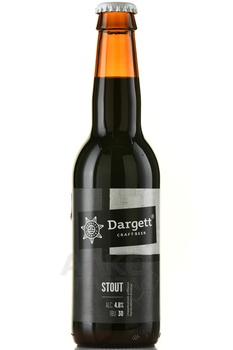 Dargett Stout - пиво Даргетт Стаут 0.33 л темное нефильтрованное
