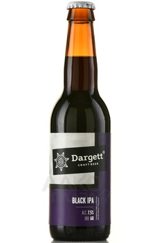 Dargett Black IPA - пиво Даргетт Блэк ИПА 0.33 л темное нефильтрованное