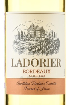 Ladorier Bordeaux Moelleux - вино Ладорье Бордо Муалё 2022 год 0.75 л белое полусладкое