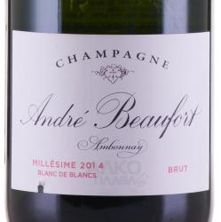 шампанское Andre Beaufort Ambonnay Blanc de Blancs 0.75 л белое  брют этикетка