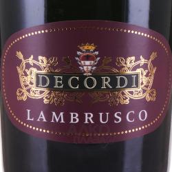 Decordi Lambrusco dell’Emilia - вино игристое Ламбруско Эмилия Декорди 0.75 л