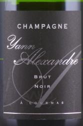Champagne Yann Alexandre Brut Noir - шампанское Янн Александр Брют Нуар 0.75 л