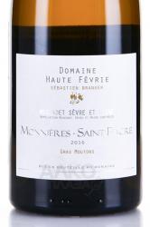 вино Monnieres-Saint Fiacre Muscadet Sevre Et Maine AOC 0.75 л белое сухое этикетка