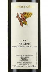 вино Abbona Barbaresco 0.75 л красное сухое этикетка