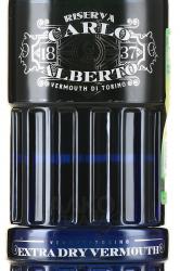 Carlo Alberto Vermouth Riserva Extra Dry 0.75 л этикетка