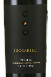 вино Luсcarelli Primitivo Puglia 0.75 л этикетка