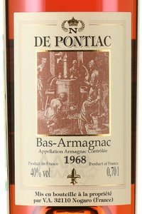 Bas-Armagnac De Pontiac - арманьяк Баз-Арманьяк де Понтьяк 0.7 л в д/у