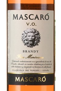 бренди Brandy Mascaro VO 0.7 л этикетка