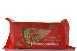 Хлебцы Молодцы Мультизлаковые с томатами и базиликом 100 г