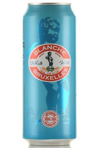 Blanche de Bruxelles - пиво Бланш де Брюссель 0.5 л светлое нефильтрованное ж/б