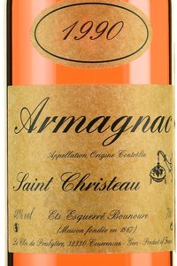 Armagnac Saint Christeau Millesime 1990 - арманьяк Сент Кристо Миллезимэ 1990 года 0.7 л в п/у