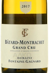 вино Домен Фонтен-Ганьяр Батар-Монраше Гран Крю 0.75 л белое сухое этикетка
