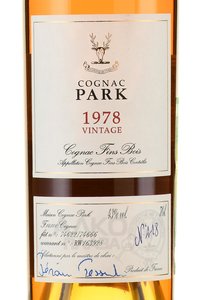 Park Vintage 1978 Fins Bois - коньяк Парк Винтаж 1978 Фен Буа 0.7 л