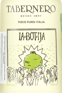 Tabernero La Botija Pisco Puro Italia - писко Табернеро Ла Ботиха Писко Пуро Италия 0.7 л