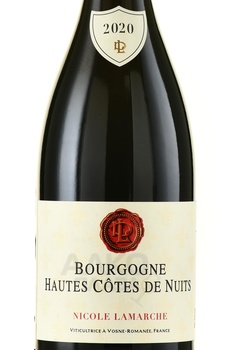 Bourgogne Hautes Cotes de Nuits Nicole Lamarche - вино Бургонь От-Кот де Нюи Николь Ламарш 2020 год 0.75 л красное сухое