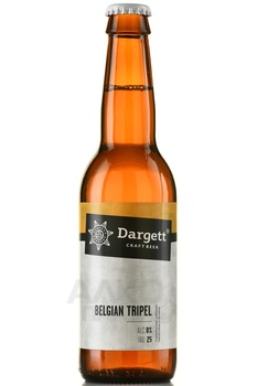 Dargett Belgian Tripel - пиво Даргетт Бельгийский Трипель 0.33 л светлое нефильтрованное