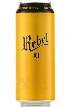 Rebel XI - пиво Ребел 11 0.5 л светлое фильтрованное ж/б