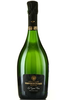 Champagne Hervieux-Dumez Les Grains Noirs - шампанское Шампань Эрвье Дюме Ле Гран Нуар 2020 год 0.75 л белое брют