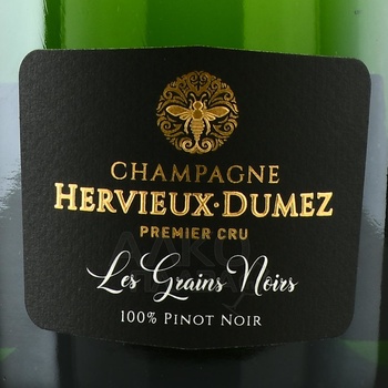 Champagne Hervieux-Dumez Les Grains Noirs - шампанское Шампань Эрвье Дюме Ле Гран Нуар 2020 год 0.75 л белое брют