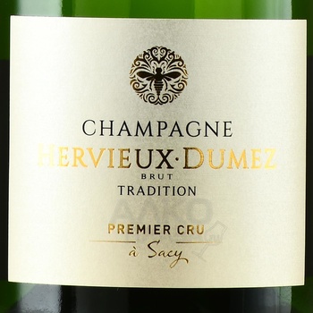 Champagne Hervieux Dumez Brut Tradition - шампанское Шампань Эрвье Дюме Брют Традисьон 2020 год 0.75 л белое брют