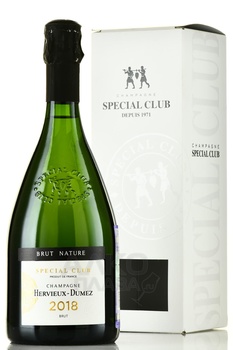 Champagne Hervieux-Dumez Special Club - шампанское Шампань Эрвье Дюме Спесиаль Клаб 2018 год 0.75 л белое брют в п/у