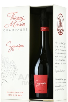 Champagne Thierry Massin Synapse - шампанское Шампань Тьерри Массан Синапс 2013 год 0.75 л белое экстра брют в п/у