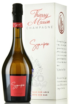 Champagne Thierry Massin Synapse - шампанское Шампань Тьерри Массан Синапс 2013 год 0.75 л белое экстра брют в п/у