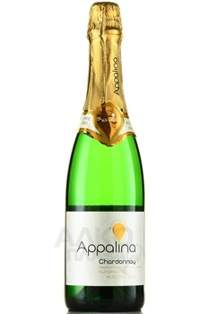 Appalina Chardonnay - вино безалкогольное игристое Аппалина Шардоне 0.75 л белое сладкое