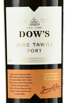 Dow`s Fine Tawny - портвейн Доуз Файн Тони 0.75 л