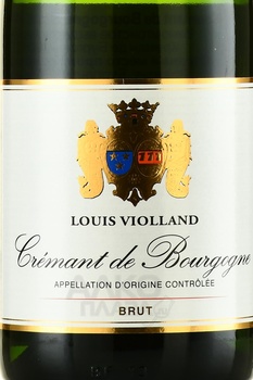 Louis Violland Cremant de Bourgogne AOC - вино игристое Луи Вьолан Креман де Бургонь АОС 2022 год 0.75 л белое брют