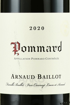 Arnaud Baillot Pommard AOC - вино Арно Байо Поммар АОС 2020 год 0.75 л красное сухое