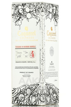 Coquerel Bourbon Finish 4 years - бренди Кокрель Бурбон Финиш 4 года 0.7 л в п/у