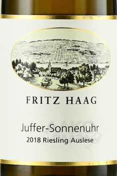 Fritz Haag Brauneberger Juffer Sonnenuhr Riesling Auslese Mosel - вино Фриц Хааг Браунбергер Юффер Зонненур Рислинг Ауслезе Мозель 2018 год 0.375 л белое сладкое