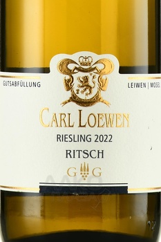 Riesling Thornich Ritsch GG Trocken Carl Loewen - вино Рислинг Терних Рич ГГ Трокен Карл Лёвен 2022 год 0.75 л белое полусухое