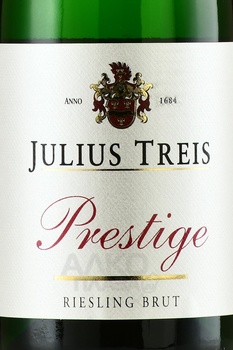 Julius Treis Prestige Riesling - вино игристое Юлиус Трайс Рислинг Престиж 2019 год 0.75 л белое брют