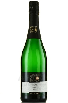 Riesling Sekt Brut Winzer von Erbach - вино игристое Рислинг Зект Брют Винцер фон Эрбах 2021 год 0.75 л белое брют