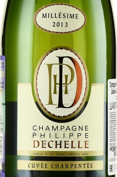 Champagne Philippe Dechelle Cuvee Charpentee - шампанское Филипп Дешель Кюве Шарпонте 2013 год 0.75 л белое брют