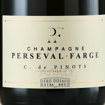 Champagne Perseval-Farge С. de Pinots - шампанское Шампань Персеваль-Фарж К. де Пино 2017 год 0.75 л белое экстра брют