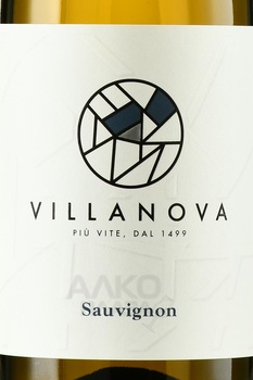 Villanova Sauvignon Friuli Isonzo DOC - вино Вилланова Совиньон Фриули Изонцо ДОК 2022 год 0.75 л белое сухое