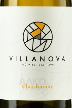 Villanova Chardonnay Friuli Isonzo DOC - вино Вилланова Шардоне Фриули Изонцо ДОК 2022 год 0.75 л белое сухое