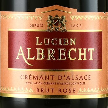 Lucien Albrecht Brut Rose Cremant d`Alsace AOC - игристое вино Люсьен Альбрехт Брют Розе Креман д`Эльзас АОС 0.75 л