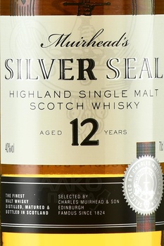 Muirheads Silver Seal 12 years - виски Мюрхедс Сильвер Сил 12 лет 0.7 л