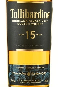 Single Malt Tullibardin 15 years old - виски Сингл Молт Туллибардин 15-летний 0.7 л в п/у