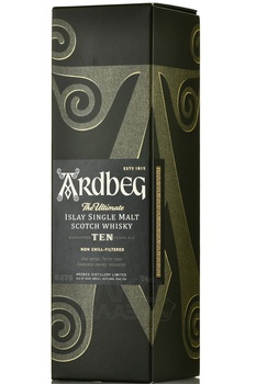 Ardbeg 10 Years Old - виски солодовый Ардбег 10 лет 0.75 л в п/у